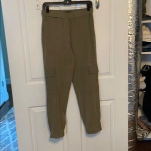 Theory silk lightweight cargo pants
